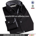 new design men's contrast high collar double collar button down long sleeve fashion dress shirt with french cuffs
